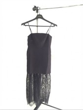 LOFT Black Chantilly Lace Overlay Maxi Dress - NWT