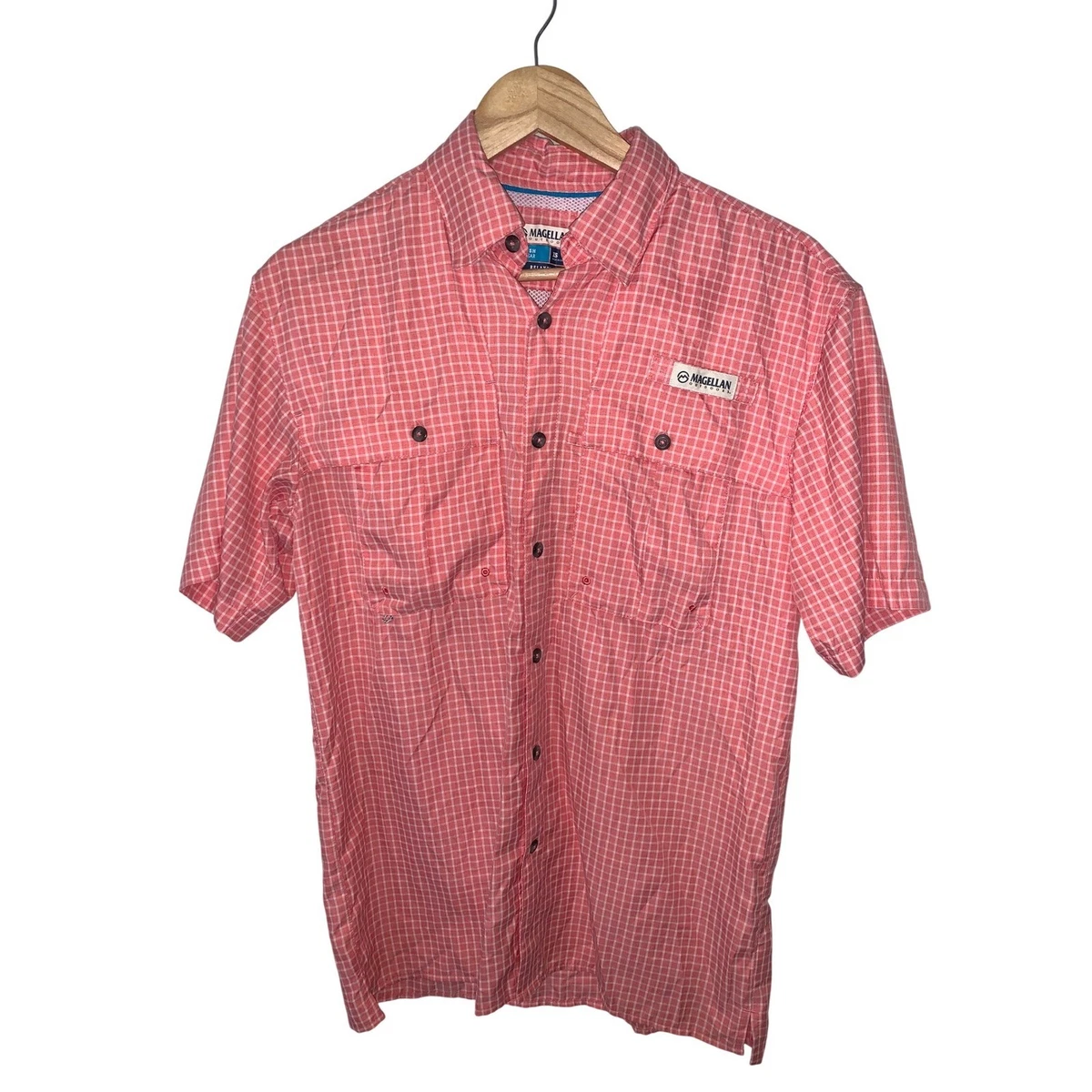 Chemise Homme Magellan Outdoor Manches Longues - Taille L - Couleur Saumon - Neuve