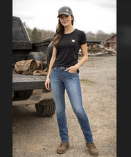 Carhartt Rugged Flex Skinny Jeans 8 Tall 32 x 31 Layton Slim Stretch Mid Rise