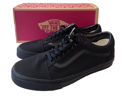 Vans Old Skool NEW All Black Size Mens 11.5 Womens 13 Sneakers VN000D3HBKA