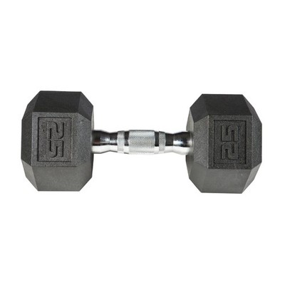 York Barbell PVC Hex Dumbbell with Chrome Ergonomic Handle   25LB Single
