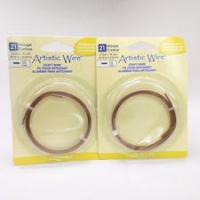 Artistic Wire Flat 21 Gauge Antique Brass 3mm x .75mm 3ft - Lot of 2 Spools
