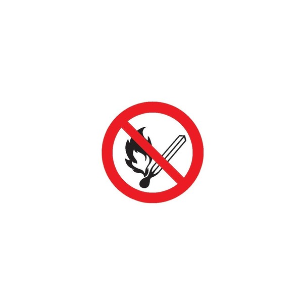 Safetymarking Verbotsschild Folie D200 Mm Feuer,Offenes Licht Und Rauchen-image