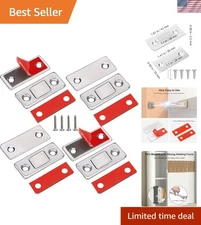 4-Pack Ultra Thin Magnetic Cabinet Catches - Easy Adhesive Door Closures