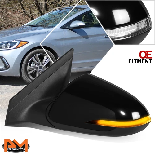 For 17-18 Elantra OE Style Power+ Heated+Turn Signal Side View Door Mirror Left
