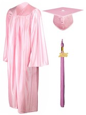 Shiny Graduation Cap And Gown With 2026 Tassel High School Bachelor Ceremony