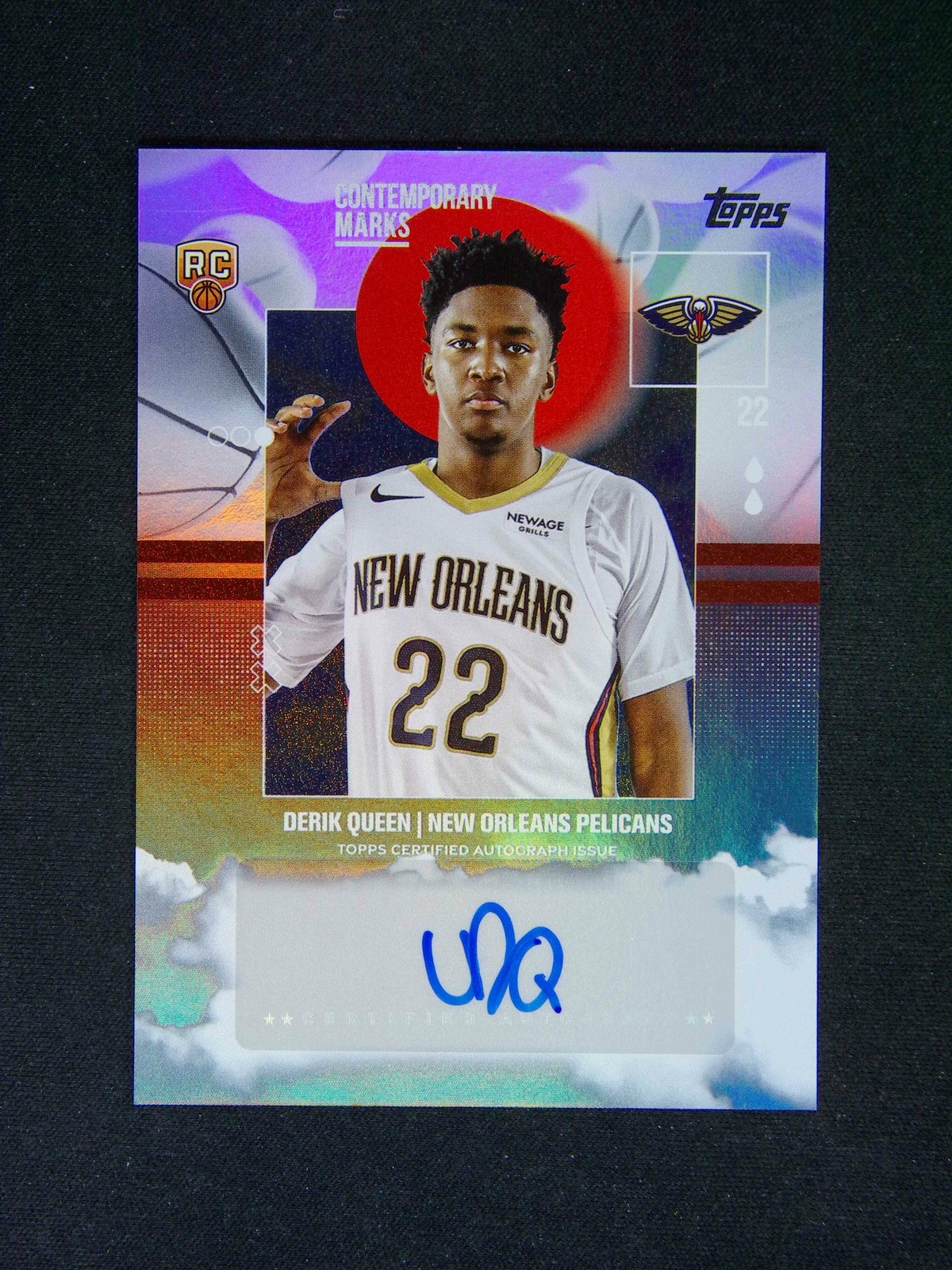 2025-26 Topps Flagship Derik Queen RC Contemporary Marks Auto Rainbow