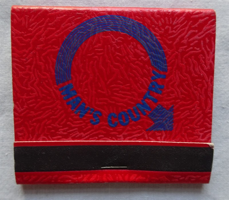 Vintage Matchbook, Man's Country, Gay Bathhouse, New York City, LGBTQ Interest