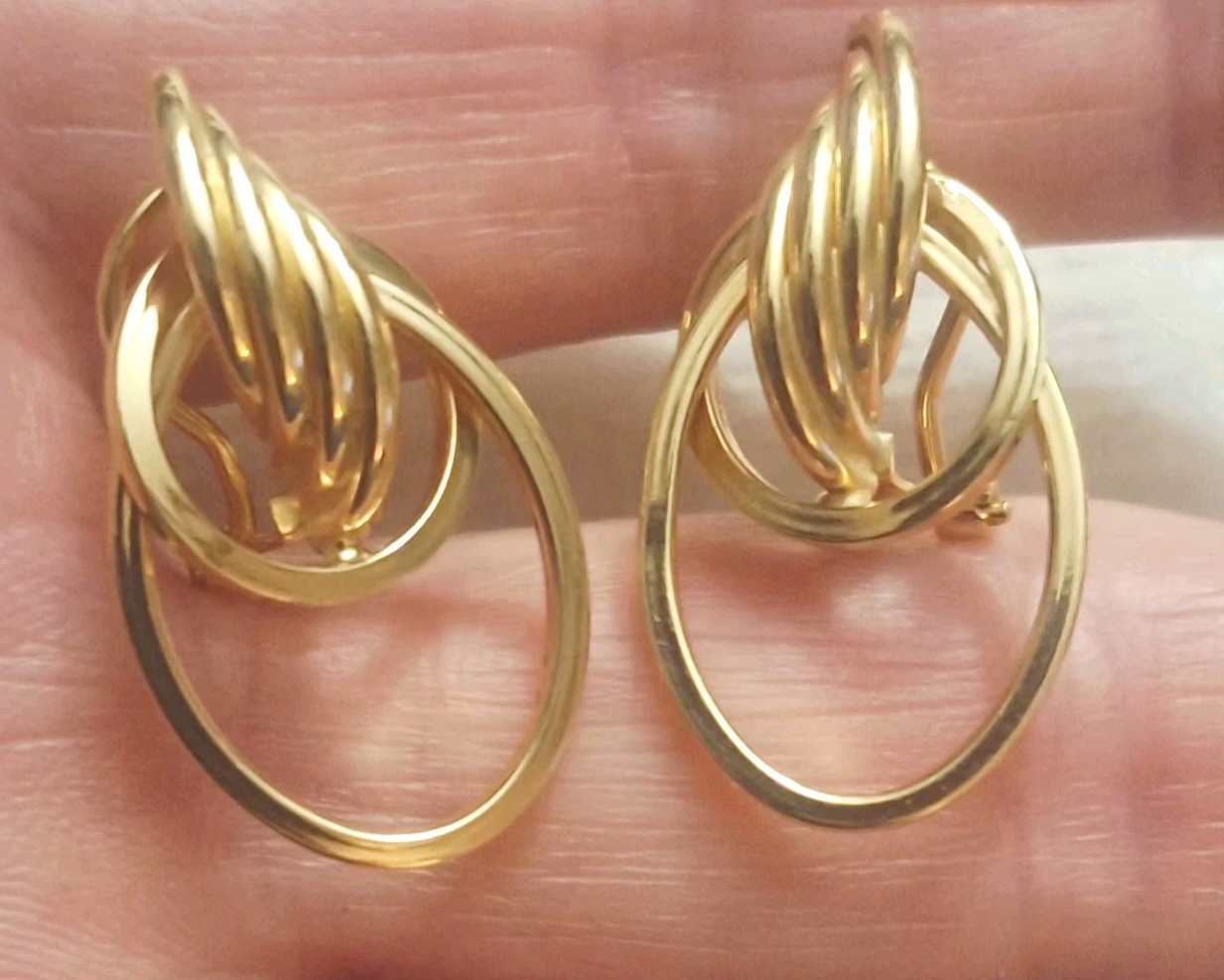 Nice 14k Drop Double Loop Door Knocker Inspired P… - image 8