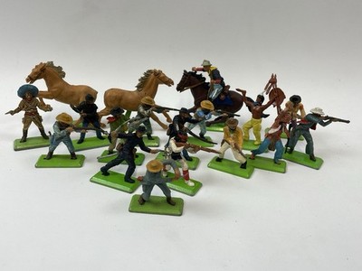 Vintage Restposten Britains Ltd Deetail 1971 Cowboys & Indianer Figuren