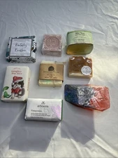 Lot of 7 Specialty Soaps Glycerin Goat Milk Shea Butter Fragranced Artisan Hemp