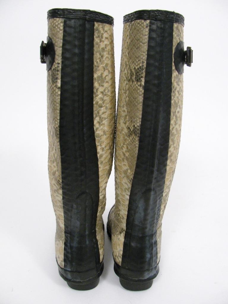 HUNTER CARNABY SNAKE PYTHON PRINT RAIN BOOTS RARE… - image 7