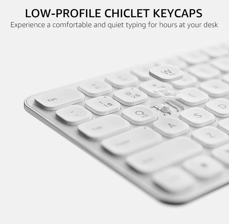 Rapoo E9310M Wireless Keyboard for Mac/iPad/PC, Multi-Device Bluetooth Keyboard - Image 4 of 4