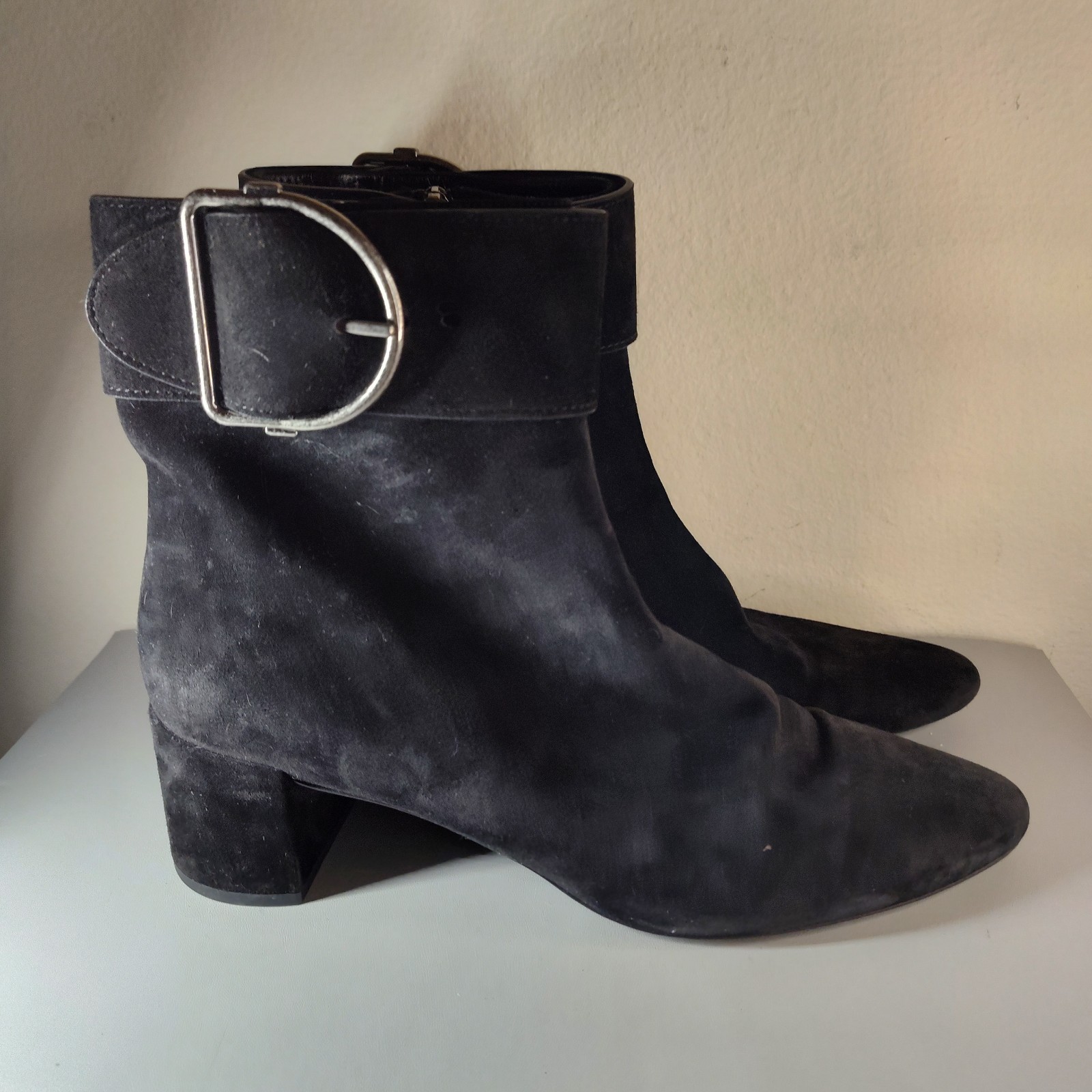 Saint Laurent Joplin 50 stivaletti scamosciati donna taglia 10 5 EU 41 nero