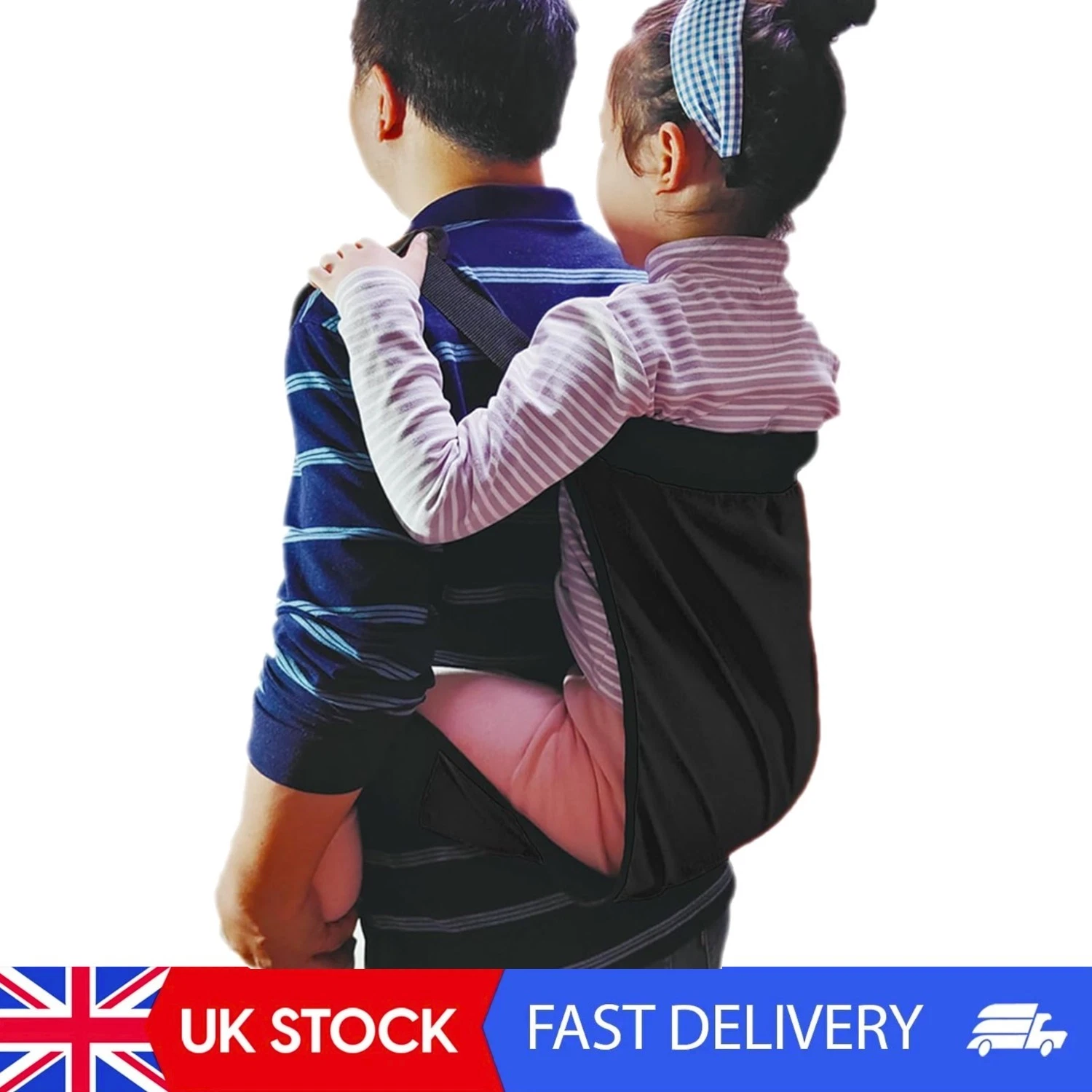 Lightweight Black Kids Back Carrier – Ideal for Short Journeys & Easy Transfers