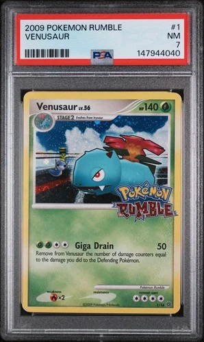 2009 POKEMON RUMBLE #1 VENUSAUR PSA 7