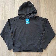 DSG Girls Sport Fleece Pullover Hoodie Small 8-9 Black Lightweight Crop NWT
