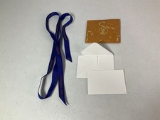 LOUIS VUITTON 36  Blue Ribbon,  Tiny Orange/Gold Envelope-See Description.