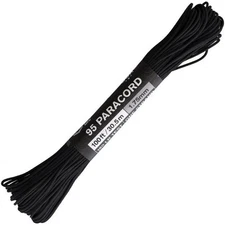 Atwood Rope MFG 95 Paracord Black 100 Feet One Strand Nylon Core - 95-S01 BLACK