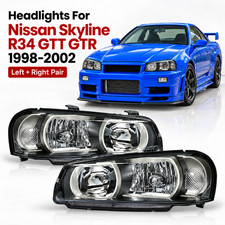 Pair Led Headlights For 1998-2002 Nissan Skyline Gtr Gt-r R34 Bnr34 Gtt Er34 Pair Led Headlights For 1998-2002 Nissan Skyline Gtr Gt-r R34 Bnr34 Gtt Er34