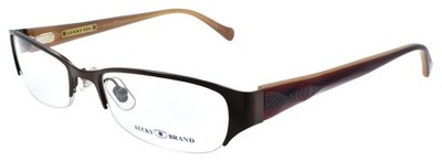 LUCKY BRAND Casey Women's Eyeglasses Frames Half-rim 52-18-135 Brown