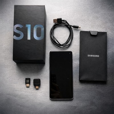 Samsung Galaxy S10 SM-G973F 128GB Prism black Dual SIM Android Smartphone Handy
