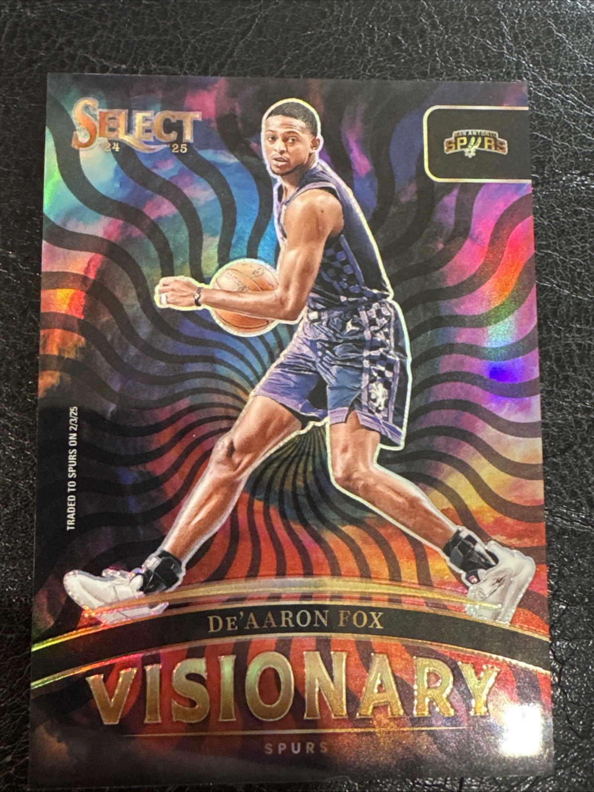 2024-25 Panini Select De'Aaron Fox Visionary THICK CASE HIT Parallel SSP Spurs