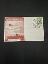 GB 1911 First U.K. Aerial Post Postcard, Brown, Used Windsor-London
