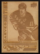 2018-19 Upper Deck Engrained Carved in Time Wood Mark Messier #CT-9