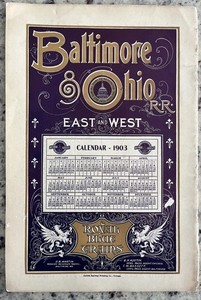 Early 1903 Royal Blue B&O RR Timetable Magazine Shepherdstown Harper’s Ferry WV