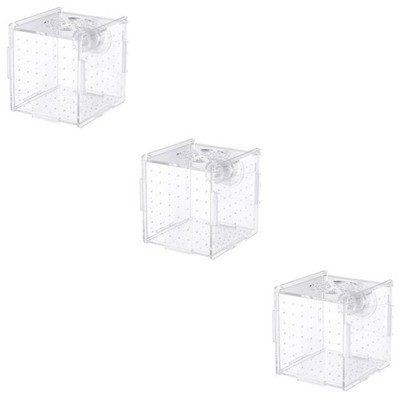  3 stücke transparent ask tankzüchtung isolation box aquarium inkubator