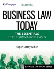 Business Law Today - The Essentials: Text & S...
