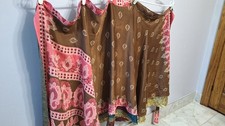 Womens Sari Wrap Skirt, Ankle Length Size, Reversible. Buy one get one free!
