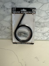Hillman Modern House Numbers Floating or Flush Mount 5" Address Number 6 Black
