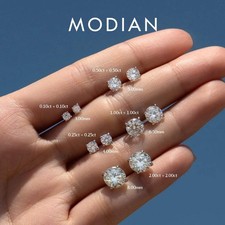 Lab grown Diamond Earrings 925 Sterling Silver Sparkling Luxury Stud Earrings Fo