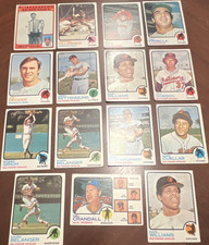 Vintage Topps 1973 Baseball Card Lot of 15 Lower Grade