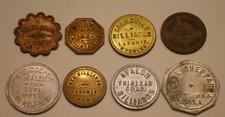 8 Good For TOKENS: Whitehouse Alma, VFW La Junta, BRUNSWICK BILLIARDS, Gilcrest