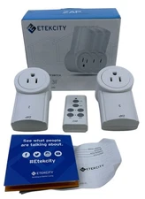 Etekcity Zap Remote Outlet Switch Lot of 2 w/ Remote Control