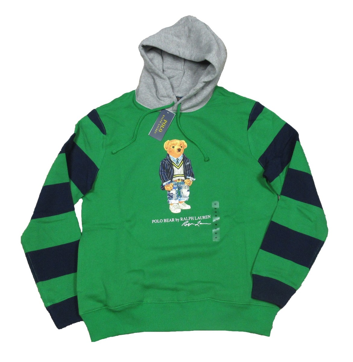 Polo Ralph Lauren Men's Green Multi Colorblock Polo Bear Fleece