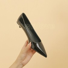 Women Pointed Toe Kitten Heel Shoes Low Heel Work Shoes Pumps Party Casual Shoes