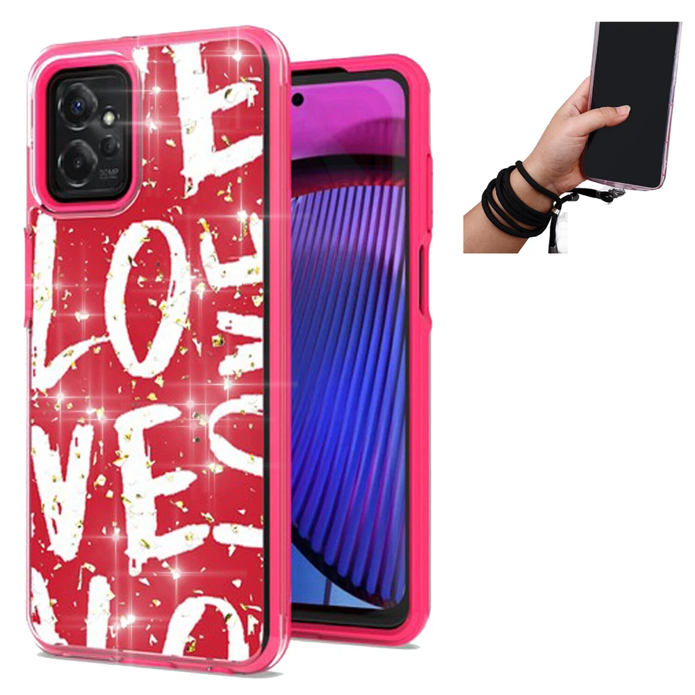 Phone Case for Motorola Moto G Power 2023 (XT2311) Hybrid Glitter