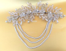 Elegant Rhinestone  Pearl Wedding Headband for Brides and Bridesmaids