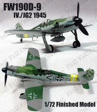 WWII German Fw190 D-9 IV./JG2 1945 1/72 aircraft finished plane Easy model