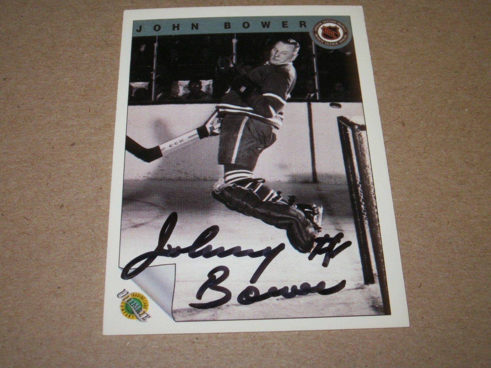 JOHNNY BOWER SIGNED AUTOGRAPHED 1992 ULTIMATE ORIGINAL 6 CARD # 32 DECEASED HOF