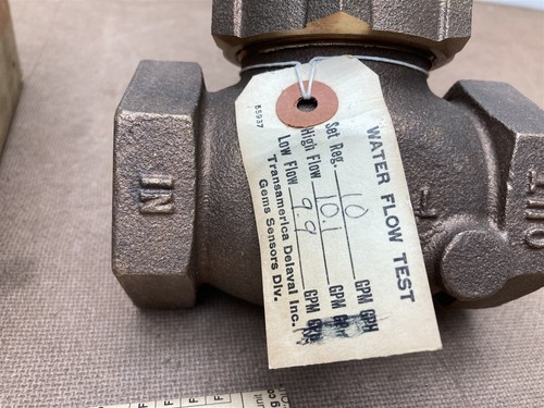 Gems 27089 FS-200-1 1/2"" Interruttore di flusso 1-1/2"" ottone-10 GPM nuovo in scatola vecchio magazzino - Foto 4 di 10