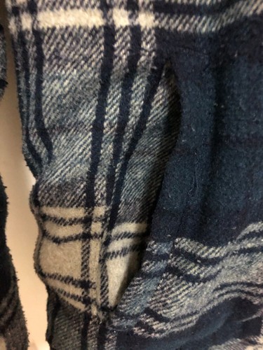Blue Check Winter Jacket Size 14 - Picture 8 of 10