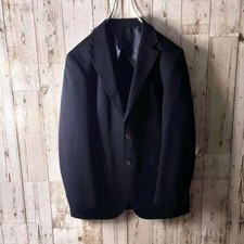Vintage Tailored Jacket Single Suit Navy Blazer Classic