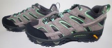 Merrell Women's Moab 2 WP Waterproof Hiking Shoes, Size 10 Wide , Drizzle/Mint
