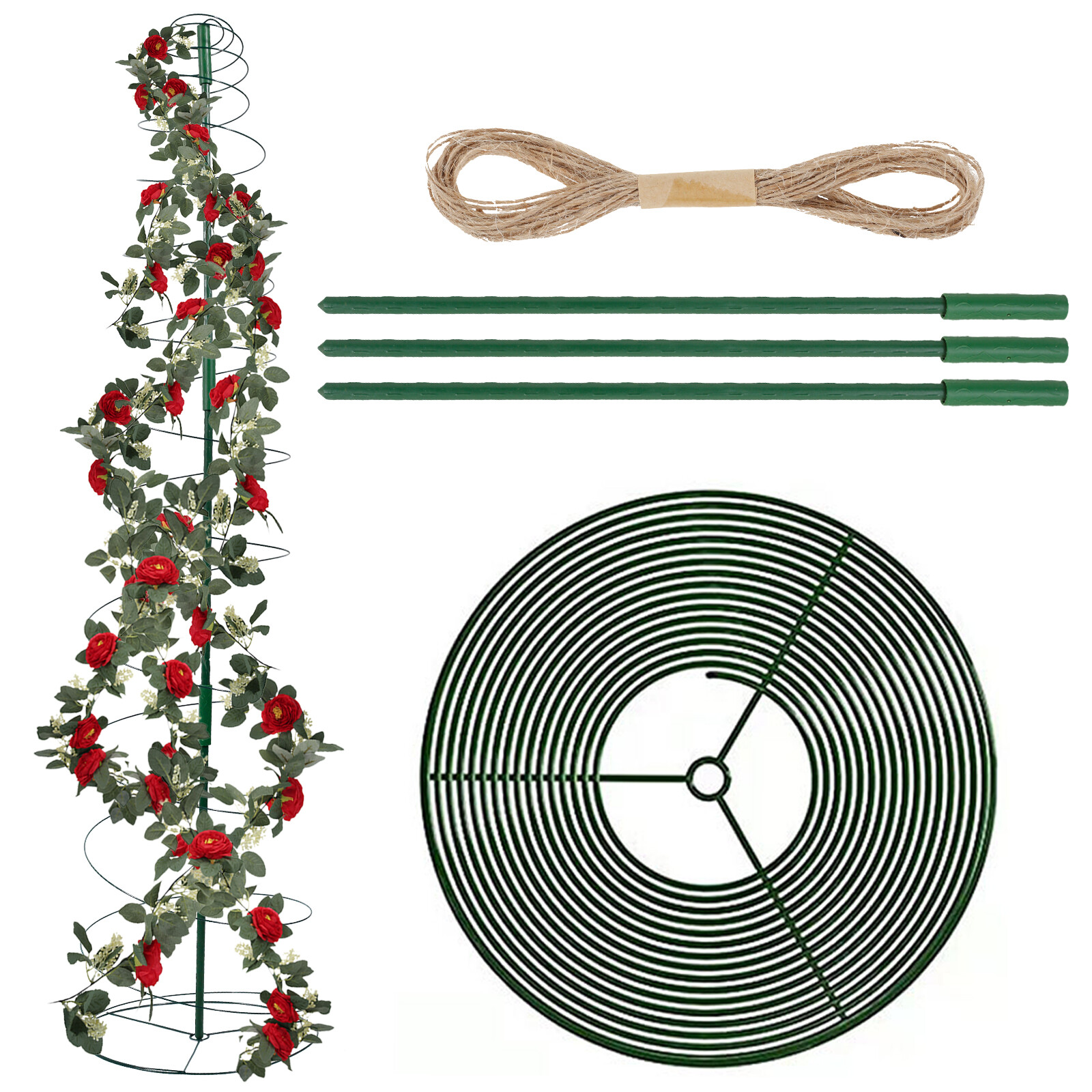 Spiral Plant Support Stretchable Plant Support Stakes Rustproof Tomato