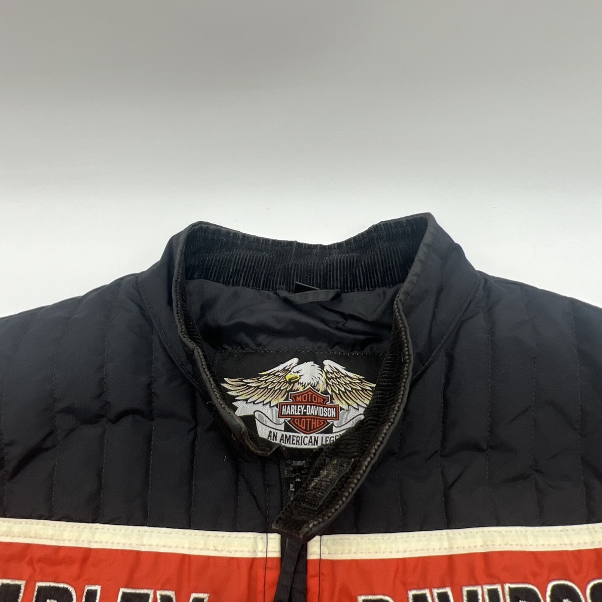 VTG HARLEY DAVIDSON RACING NYLON FULL ZIP JACKET MENS SIZE L VTG HARLEY DAVIDSON RACING NYLON FULL ZIP JACKET MENS SIZE L